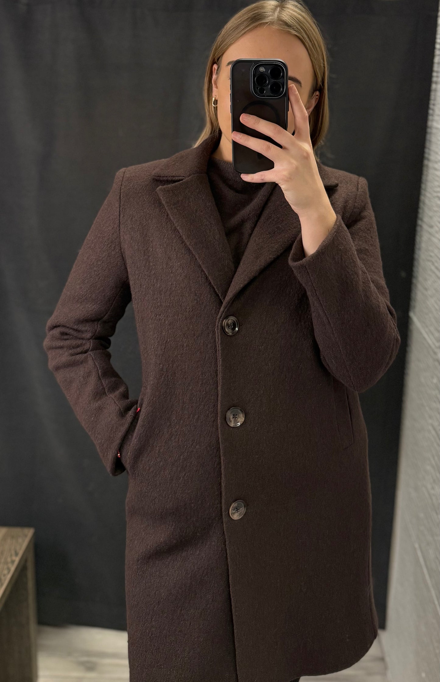 Płaszcz midi bez paska