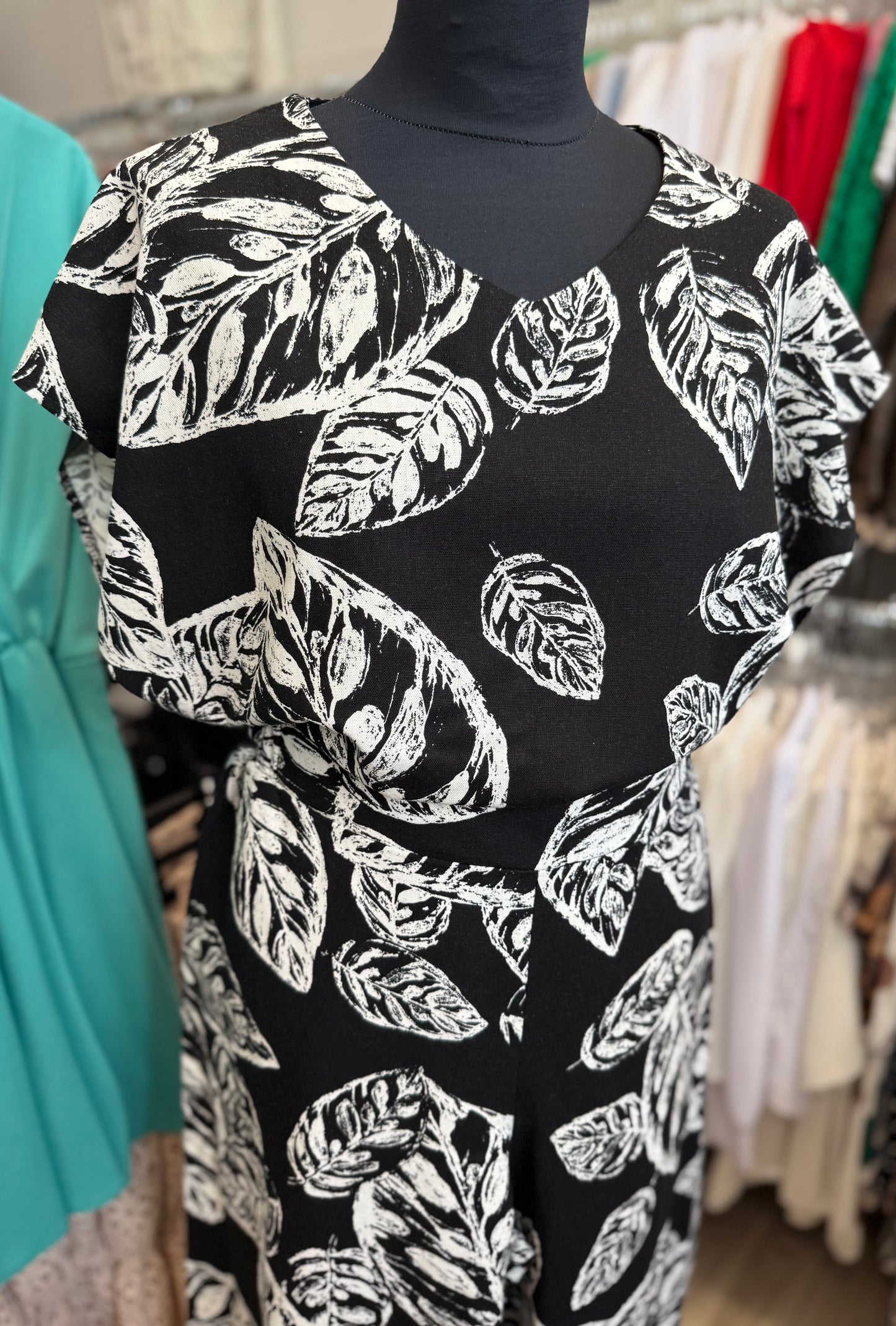 Lniany komplet damski plus size