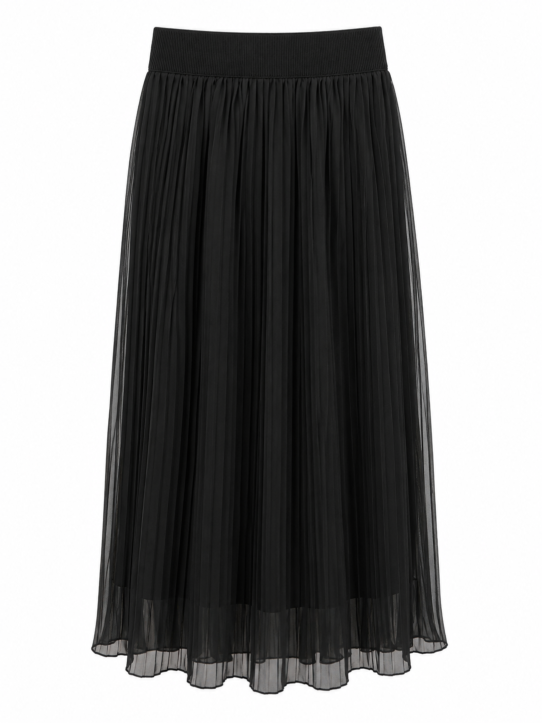 Pleated skirt with elastic band