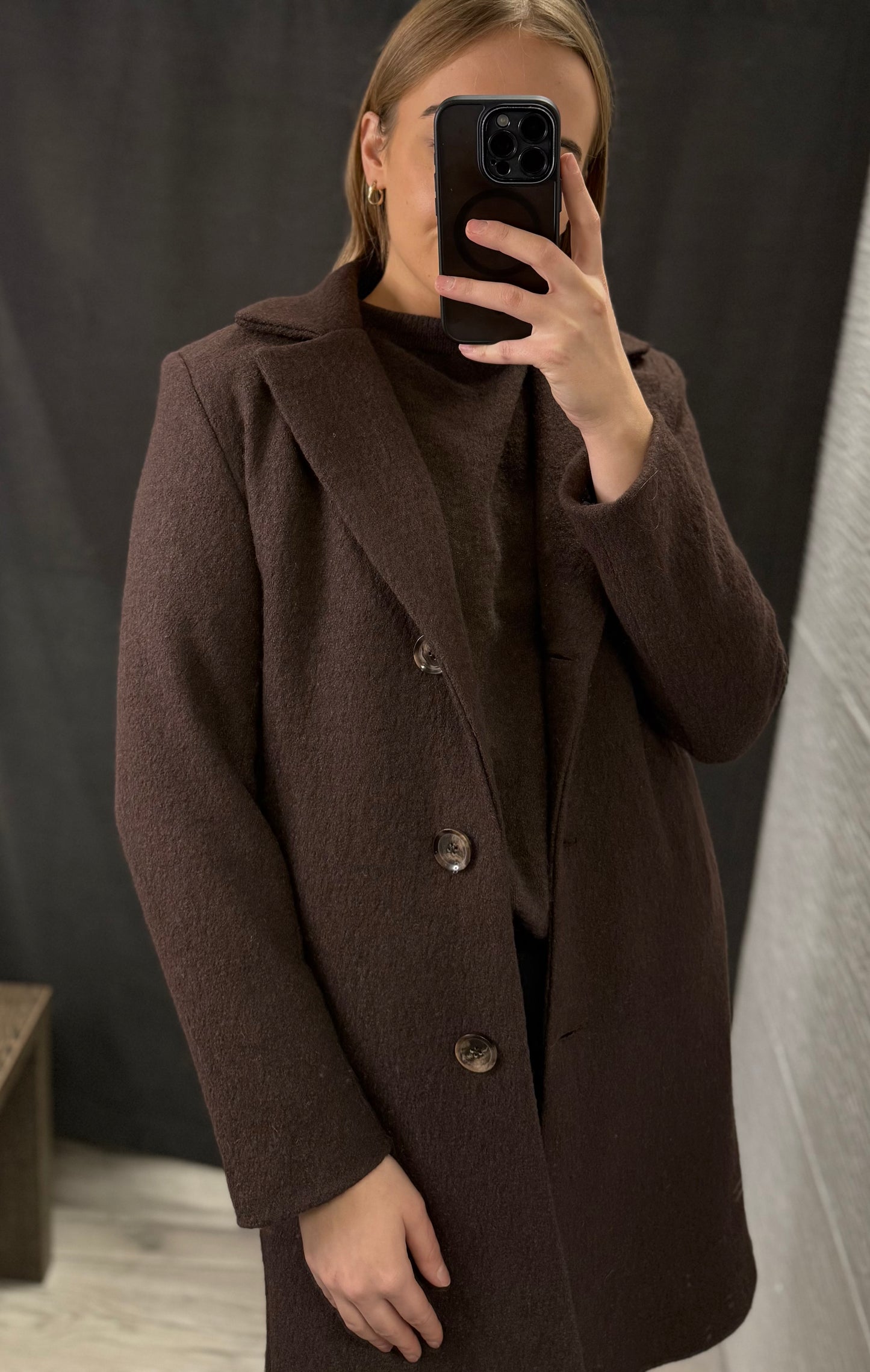 Płaszcz midi bez paska