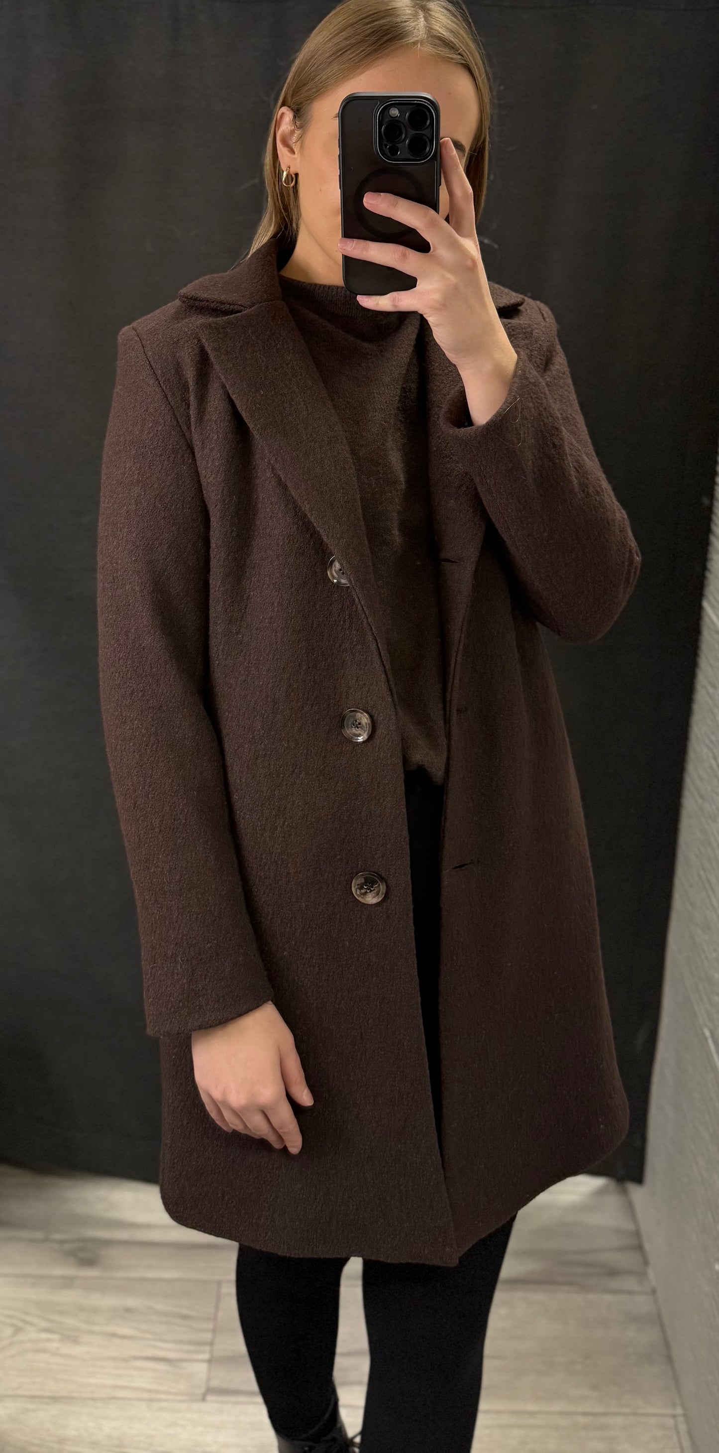 Płaszcz midi bez paska