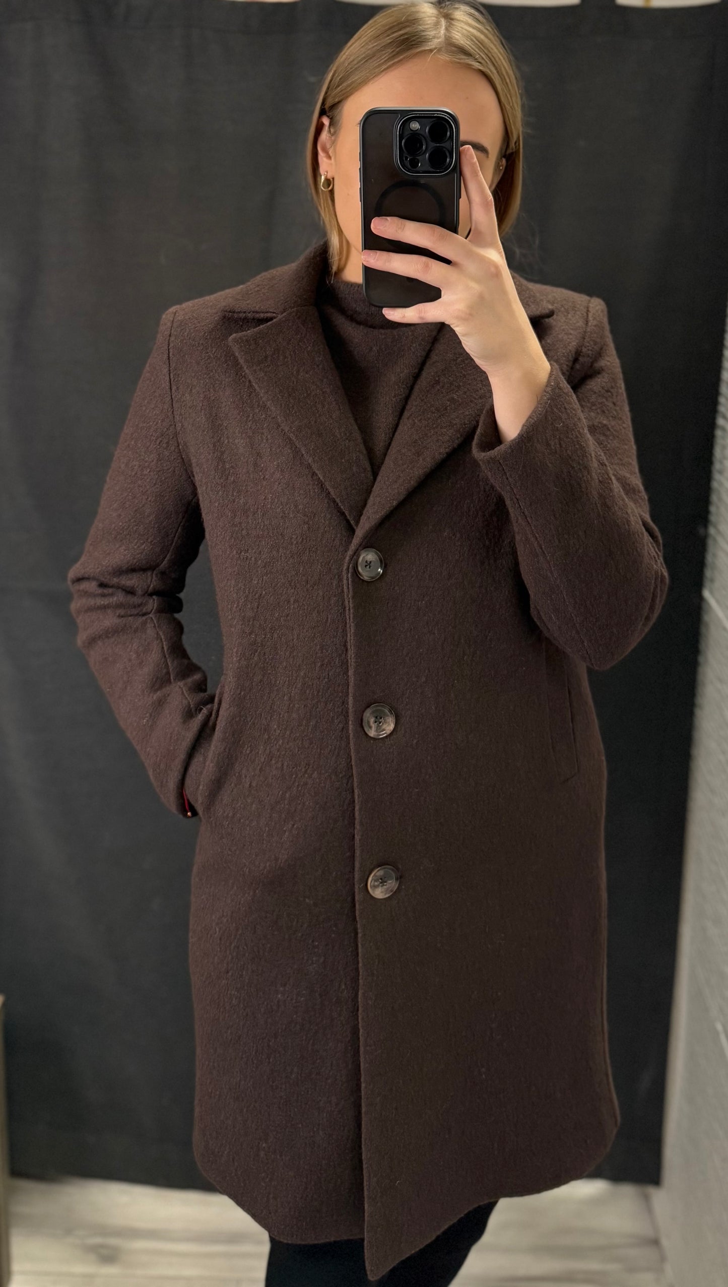 Płaszcz midi bez paska