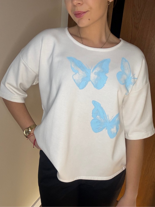 T-shirt z motywem motyla
