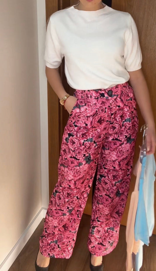 Spodnie w kwiaty