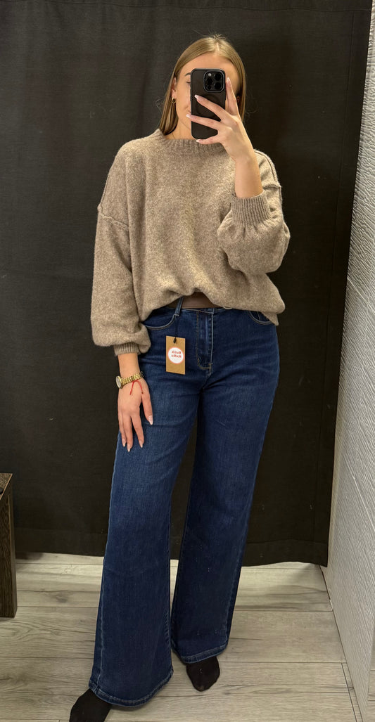 Spodnie jeansowe z szeroką nogawką